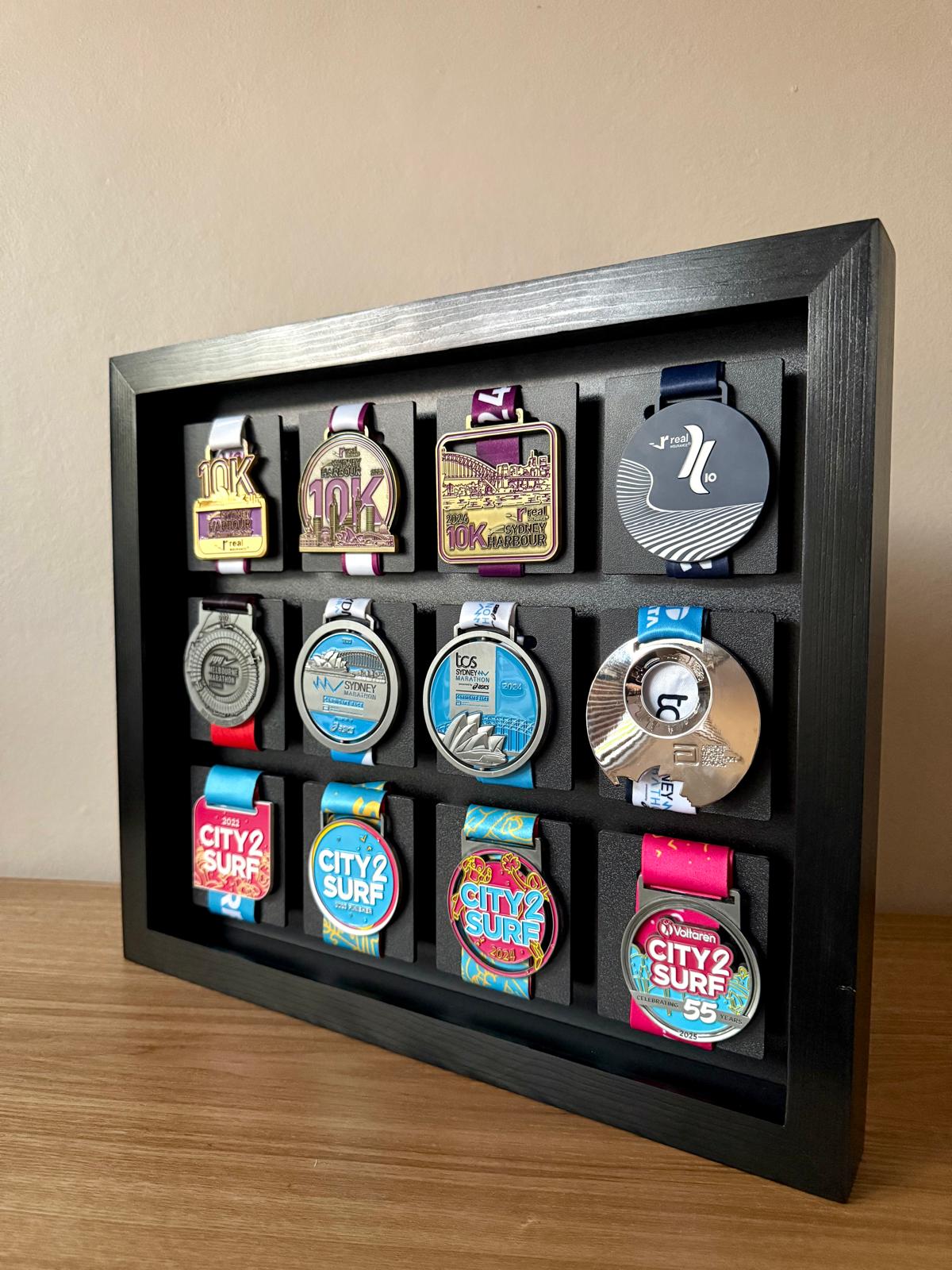 12 Medal Display Frame | Large Sports Medal Frame | Medal Frame Australia
