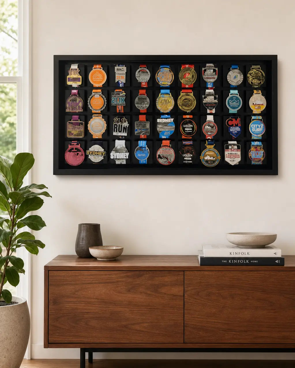 36 Medal Display Frame | Medal display frame for serious athletes - Medal Frame
